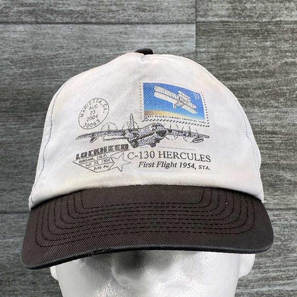 Lockheed C-130 Hercules KC Adjustable Double Snapback Trucker Hat OSFA - Picture 3 of 16